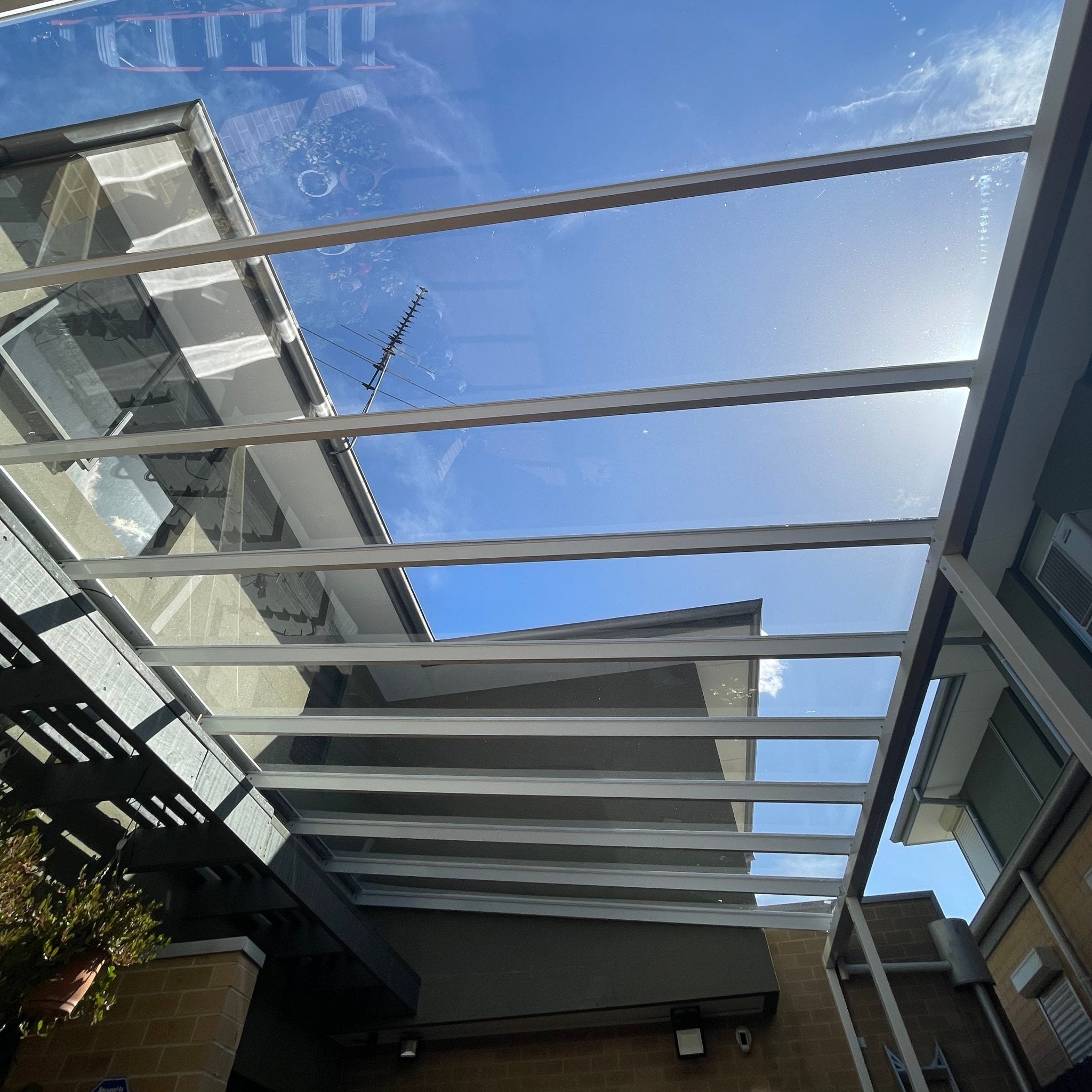 Pergola Kit Veranda Patio cover Kit with Polycarbonate Roofing Glass like - ExcelitePlas