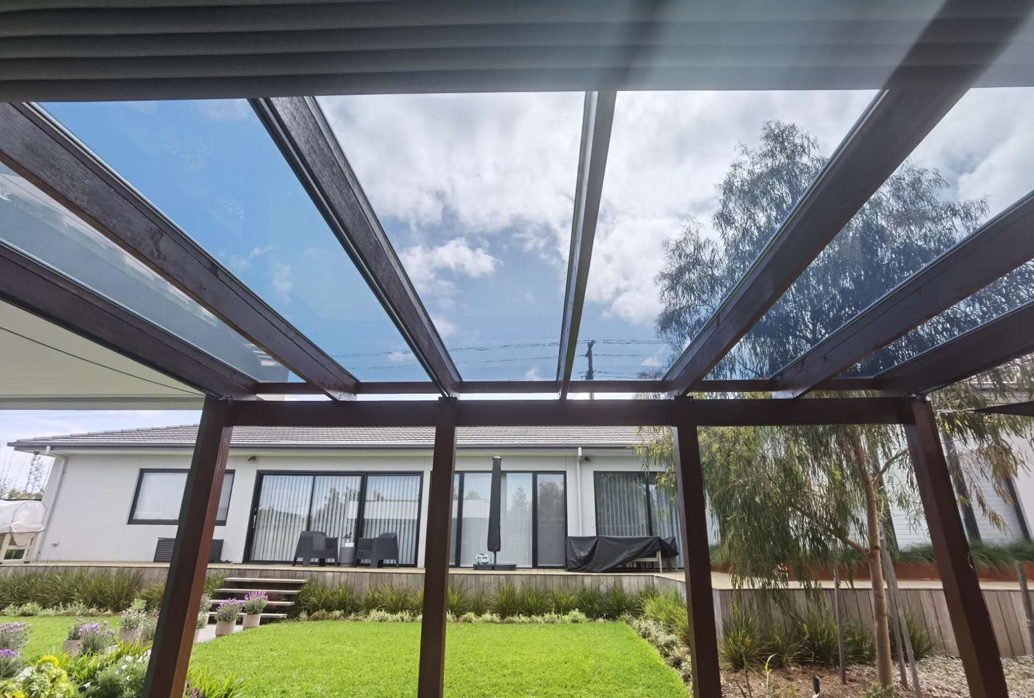 How to Design Your Clear Glass Roof Pergola - ExcelitePlas