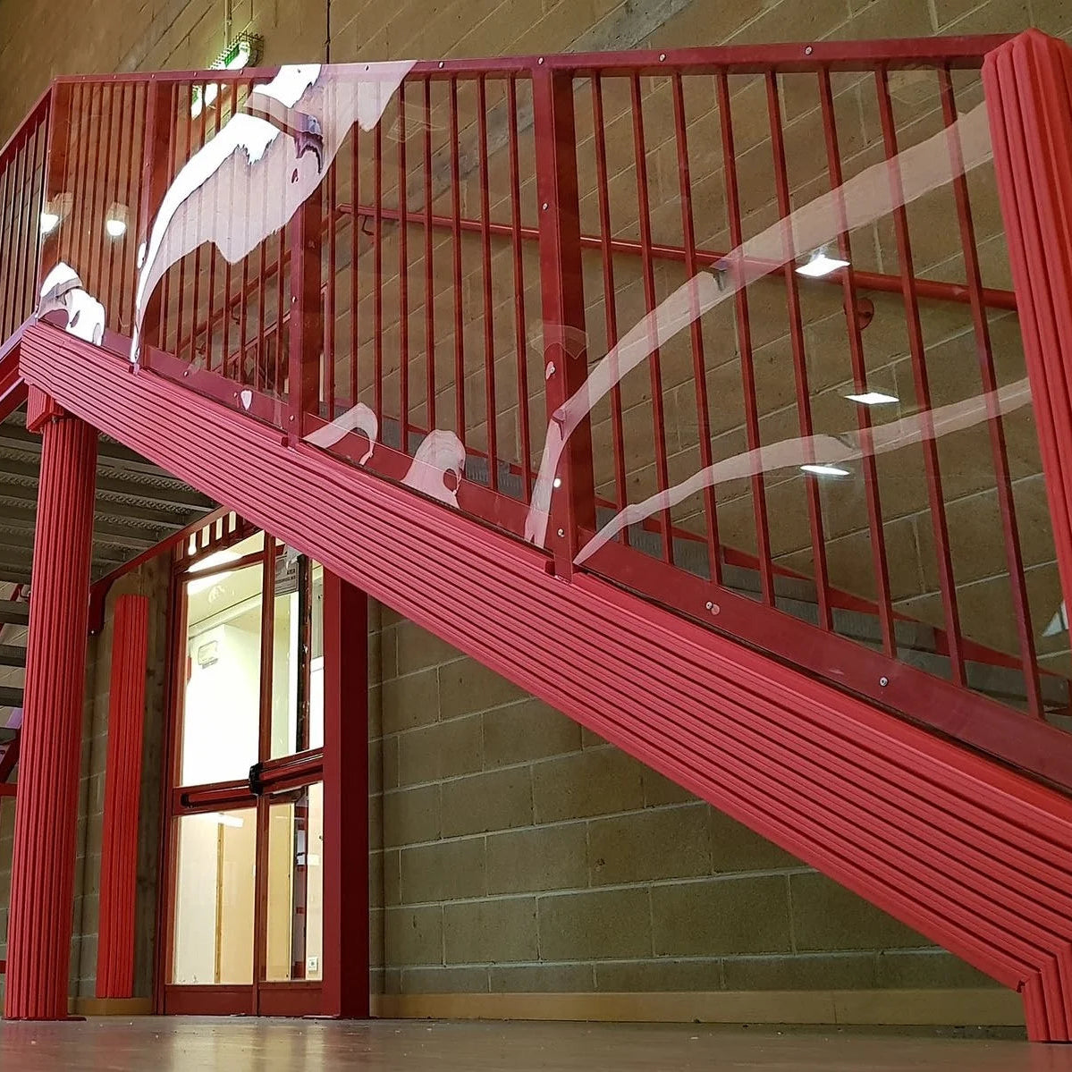 Safety Barrier Polycarbonate sheet installed at side of Balustrade